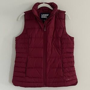Lands End Full Zip Puffer Vest